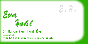 eva hohl business card