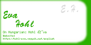 eva hohl business card